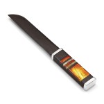 Nóż do papieru bursztyn czarny dąb srebro 5292