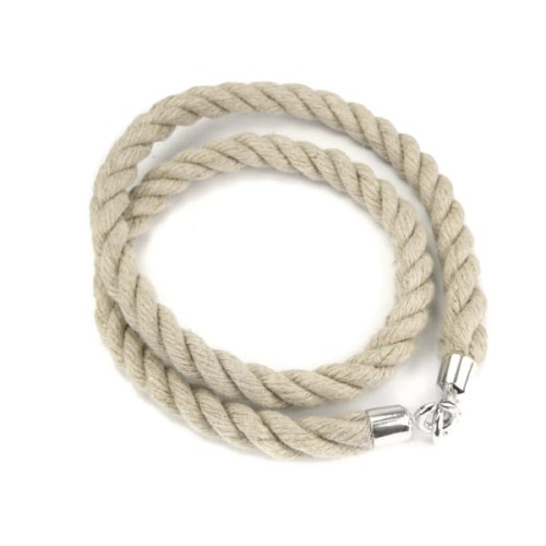 Sznur bawełniany 55cm srebrne zapięcie 