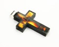 Wisiorek krzyżyk 45mm bursztyn czarny dąb srebro 1470